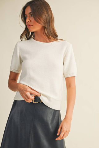 Short Sleeve Soft Sweater | Boutique Knitwear
