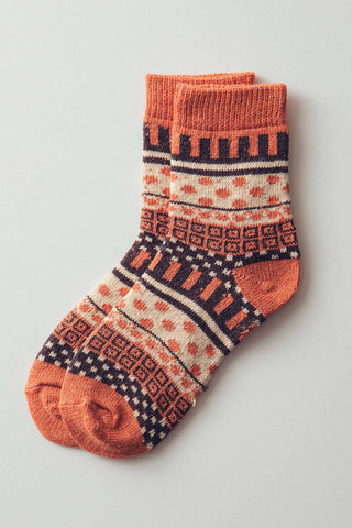 Colorful Fair Isle Knit Socks