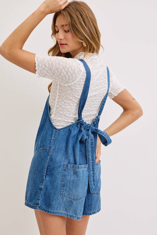 Lovely Denim Overall Romper
