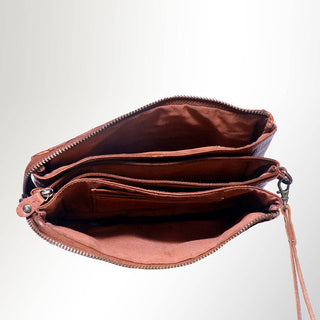 Hand-Dyed Leather Clutch with Braided Detail | Laciann Collective