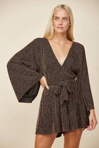 Kenzie Glitter Bell Sleeve Romper