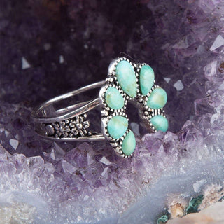 Dusty Mesa Floral Turquoise & Sterling Silver Ring