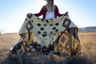 Southwest Alpaca Blanket - Mojave Reversible