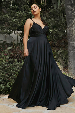 The Elowen Satin A-Line Sweetheart Neckline with Slit