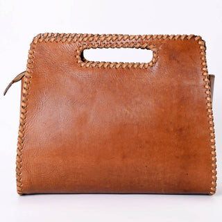 Hand-Tooled & Painted Leather Clutch Bag | Laciann Collective