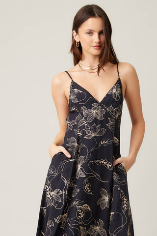 Canyon Bloom Open‑Back Maxi