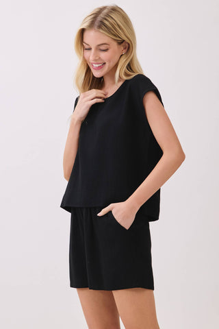 Sedona Ruffled Waist Elastic Shorts