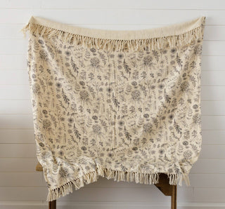 Black and White Botanical Collection Throw