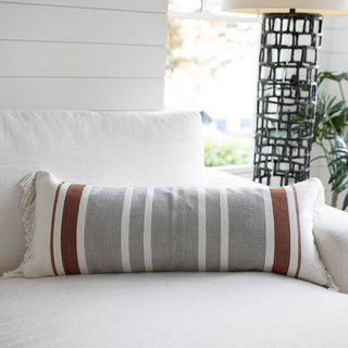 14x36 Hand Woven Roman Pillow Rust