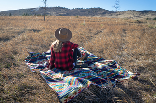 Andean Alpaca Wool Blanket - Galapagos Multi Colors