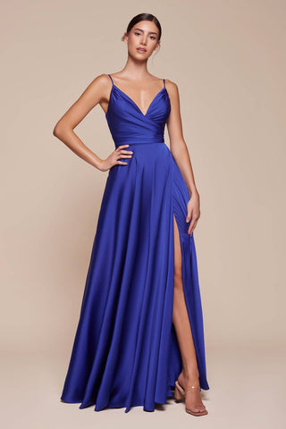 The Elowen Satin A-Line Sweetheart Neckline with Slit