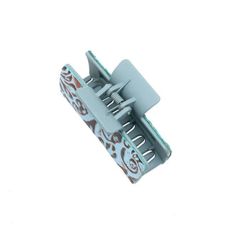 Cactus Bloom Ridge Leather Hair Comb Clip