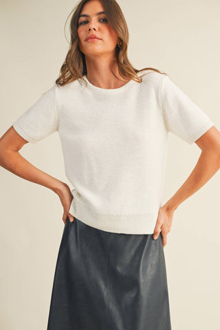 Short Sleeve Soft Sweater | Boutique Knitwear