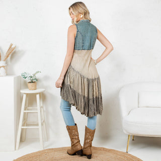 Front-Open Asymmetrical High Low Top - New Design