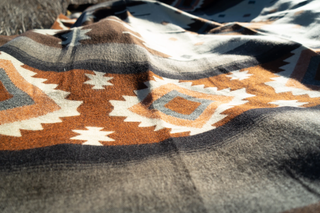 Mocha Andean Alpaca Wool Blanket