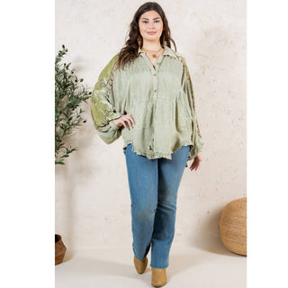 Bohemian Elegance Stonewashed Rayon Top