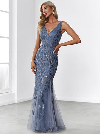 Twilight Tulle Fishtail Sequin Gown
