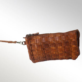 Hand-Dyed Leather Clutch with Braided Detail | Laciann Collective