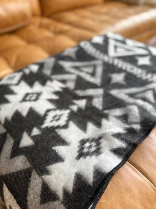 Andean Alpaca Wool Blanket - Shadow Mesa