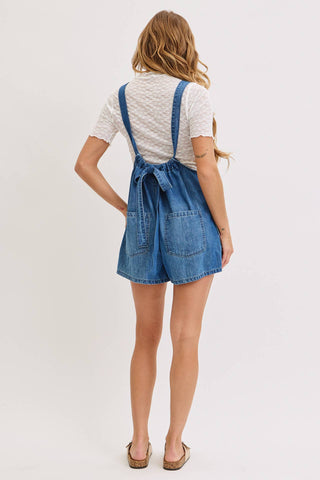 Lovely Denim Overall Romper
