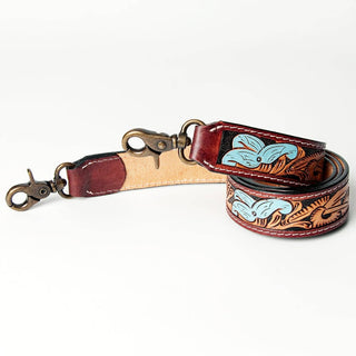 Hand-Tooled Leather Bag Strap - Antique Finish | Laciann Collective
