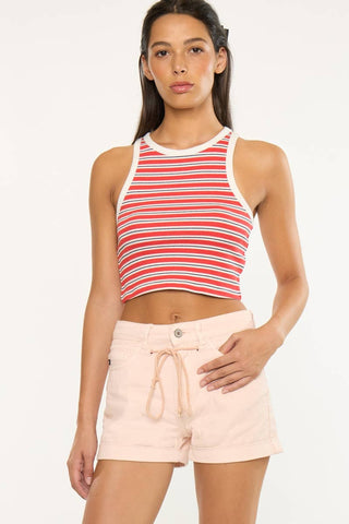High Rise Belt Detail Shorts