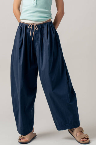 Contrast Waist Cocoon Leg Wide Pants | Laciann Collective