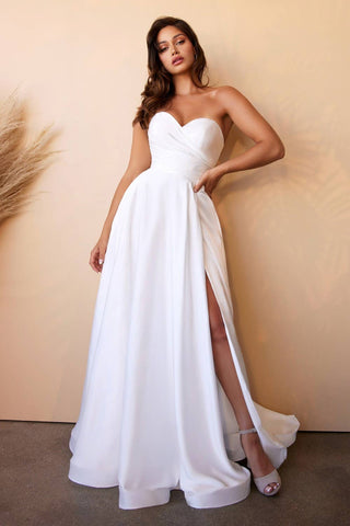Luxe Satin Bridal Ball Gown - Strapless Sweetheart | Laciann Collective