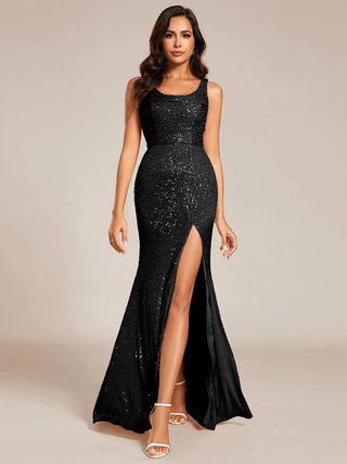 Exquisite U Neck Paillette Bodycon Sequin Dresses