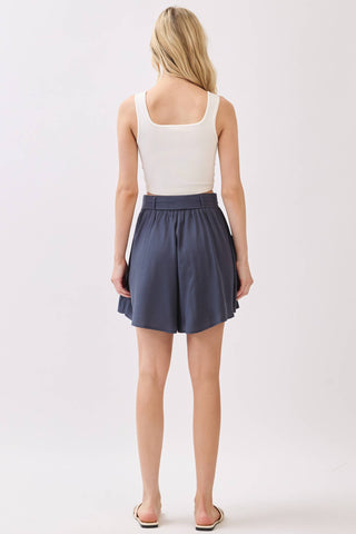 Seaside Linen Belted Shorts