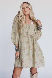 Easel Cactus Kiss Floral Dress