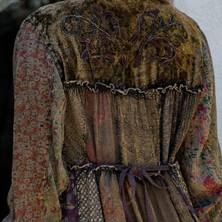 Amber Mosaic | Mixed Motif Babydoll Shirt Dress