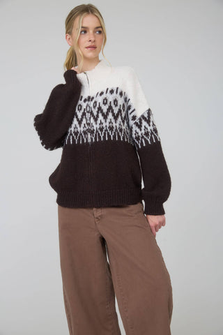 Frost Haven Fair Isle Zip Sweater