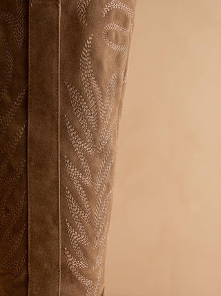 The Samara Brown Embroidered Western Tall Boot | Laciann Collective
