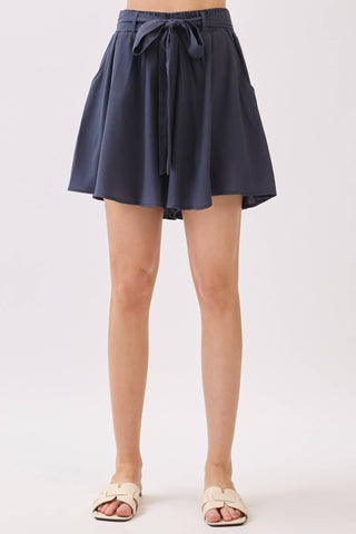 Seaside Linen Belted Shorts