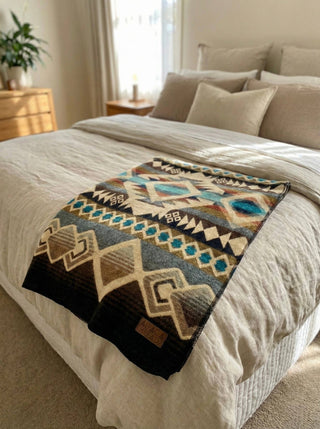 Andean Alpaca Wool Blanket - Inca