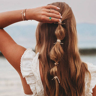 Forever Friends Neutral Sun Friendship Hair Tie Bracelet Set