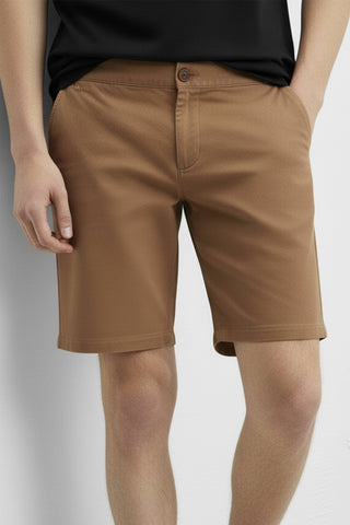 Men's Twill Summer Stretch 4 Pocket Chino Shorts Brown