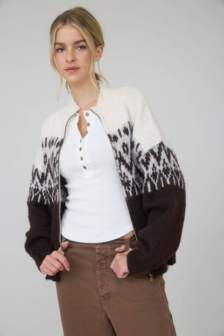 Frost Haven Fair Isle Zip Sweater