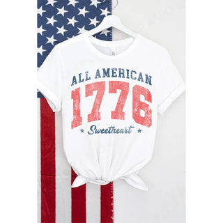 All American 1776 Sweetheart Washed Graphic Tee