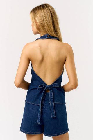 Cutesy Denim Halter Vest