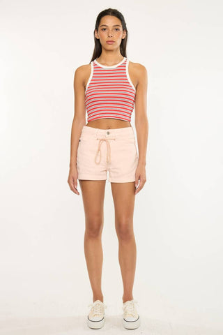High Rise Belt Detail Shorts