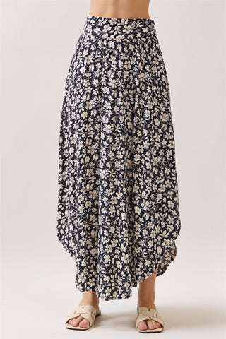 Sunset Petals Midi Skirt